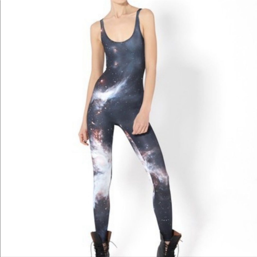 Red galaxy catsuit by blackmilk size xs